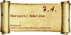 Horovitz Adelina névjegykártya